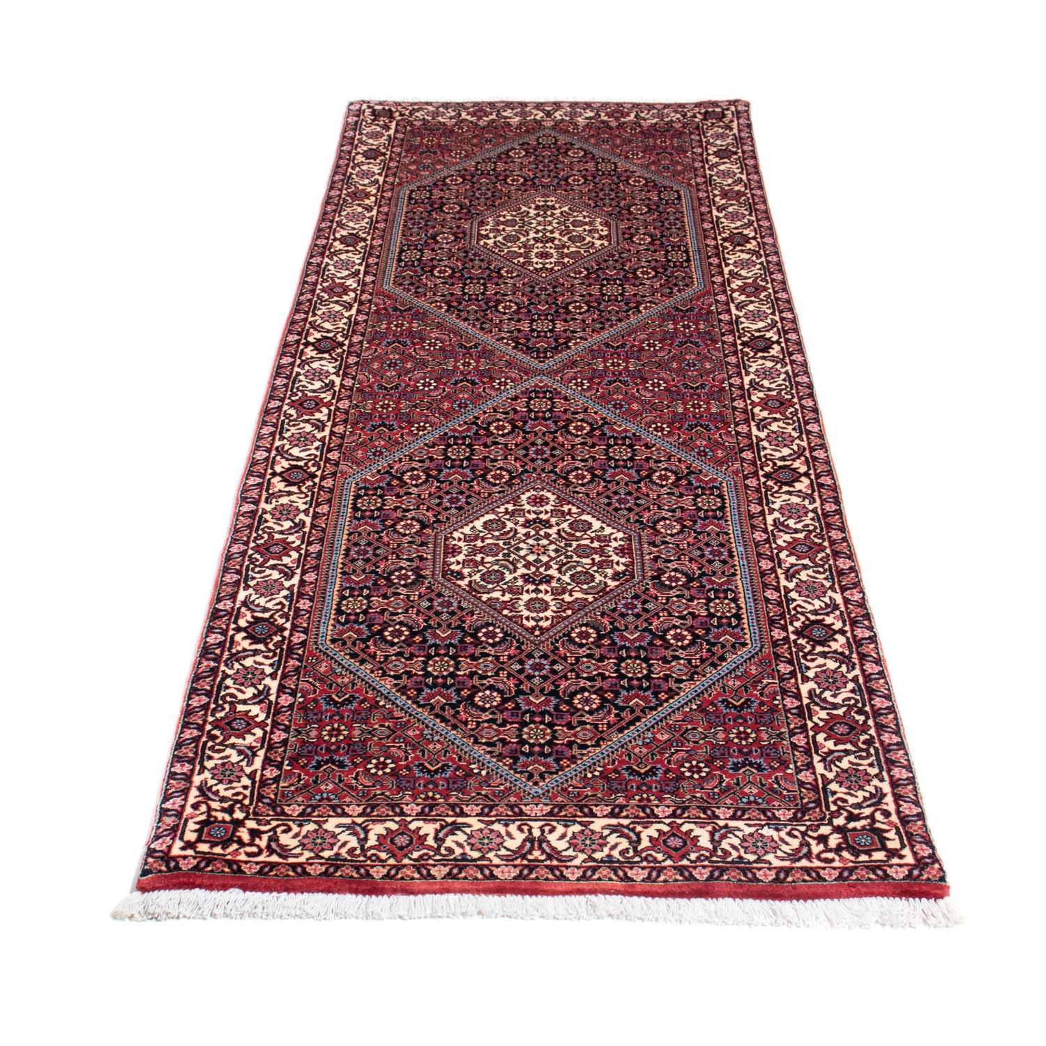 Loper Perzisch tapijt - Bijar - 211 x 75 cm - donkerblauw