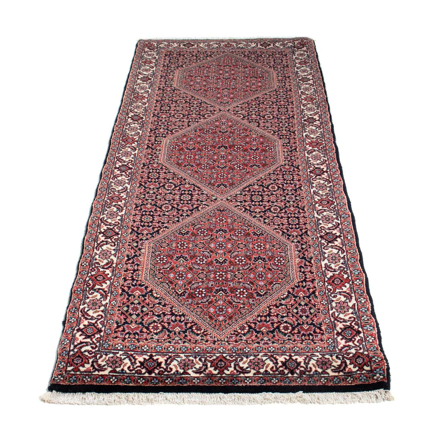 Loper Perzisch tapijt - Bijar - 208 x 73 cm - donkerblauw