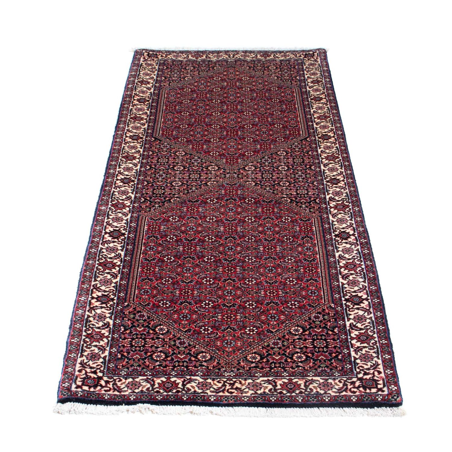 Alfombra de pasillo Alfombra persa - Bidjar - 193 x 76 cm - rojo