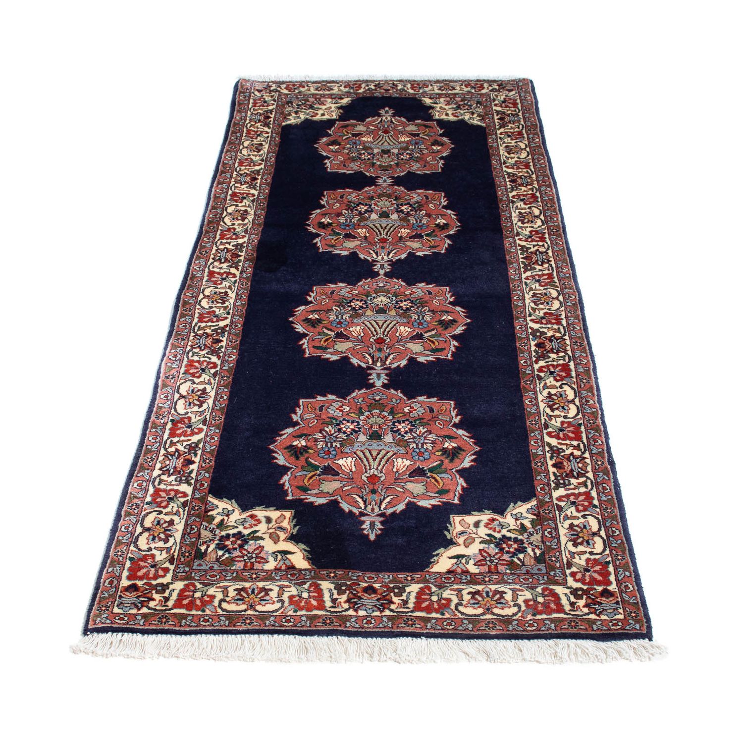 Loper Perzisch tapijt - Bijar - 187 x 72 cm - donkerblauw