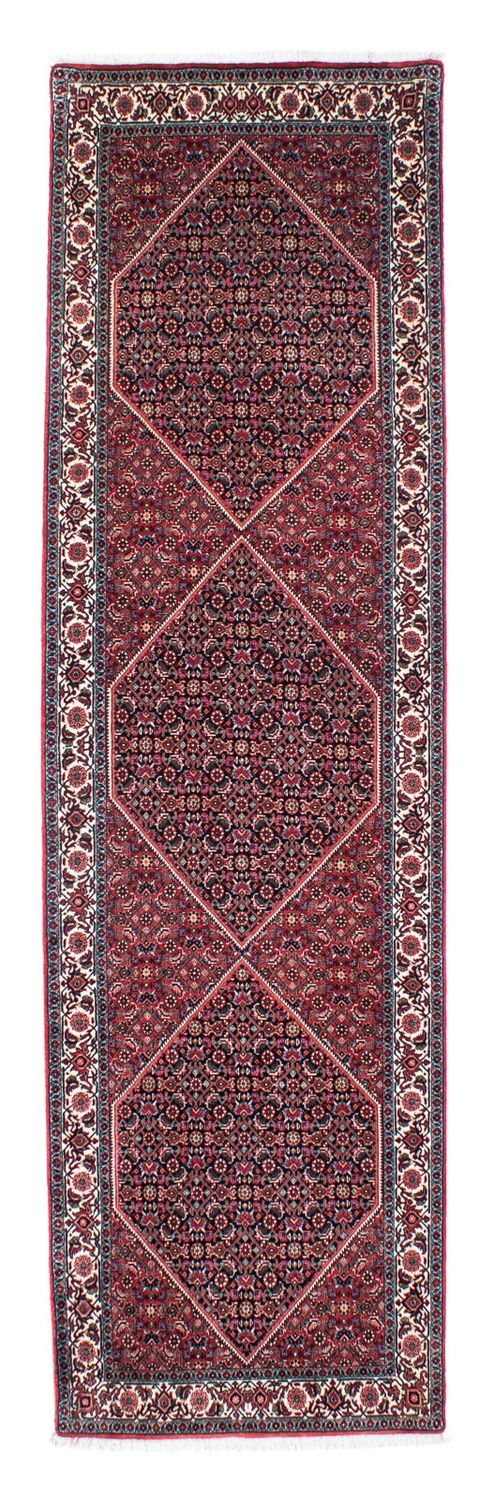 Tapis de couloir Tapis persan - Bidjar - 291 x 84 cm - rouge foncé