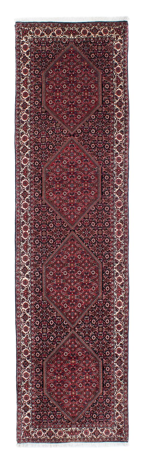 Tapis de couloir Tapis persan - Bidjar - 300 x 83 cm - rouge foncé