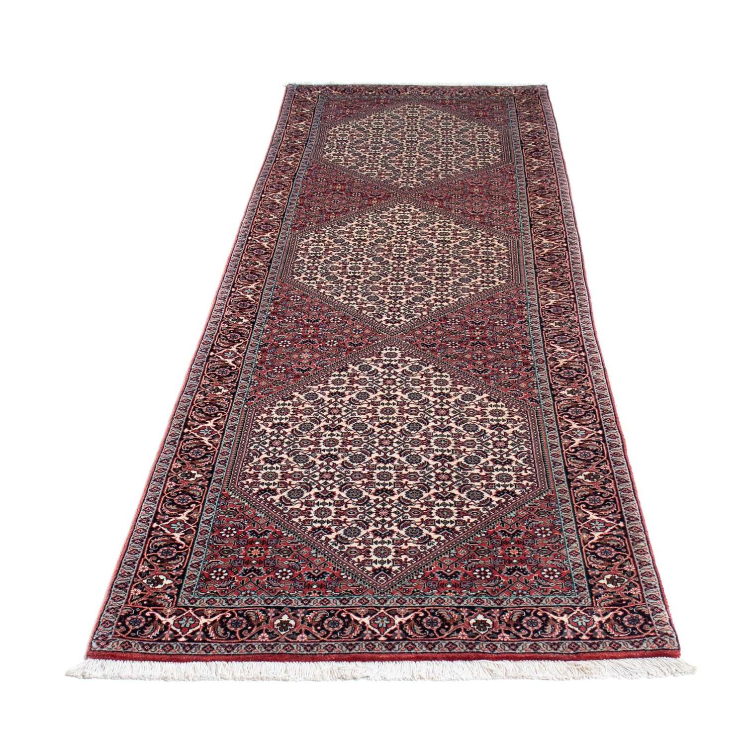Loper Perzisch tapijt - Bijar - 288 x 86 cm - beige