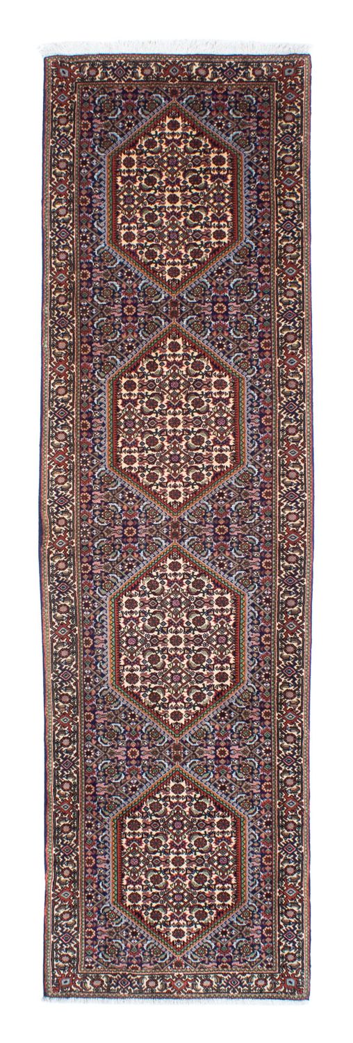 Tapis de couloir Tapis persan - Bidjar - 255 x 69 cm - bleu