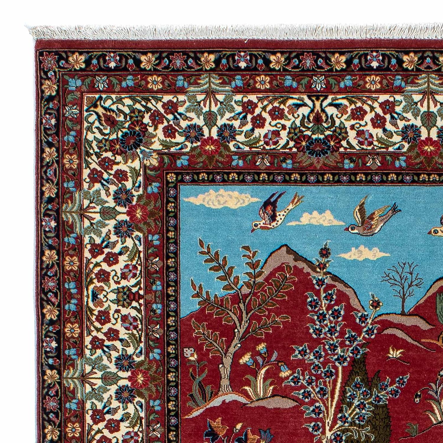 Tapis persan - Ghom - 203 x 138 cm - rouge