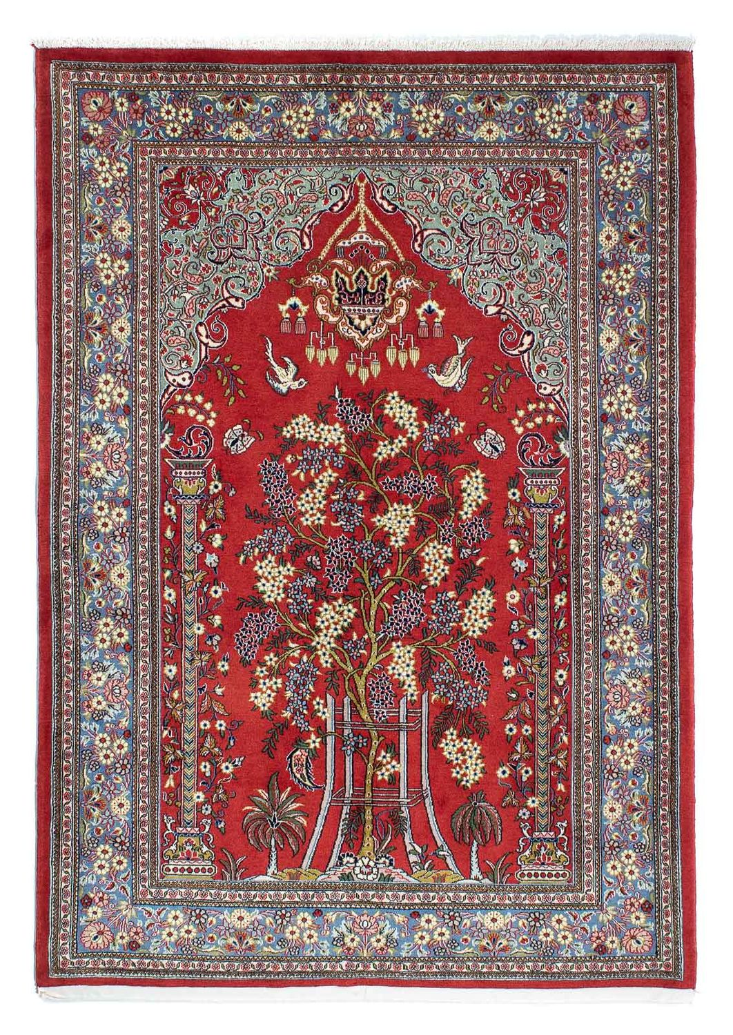 Tapis persan - Ghom - 200 x 140 cm - rouge