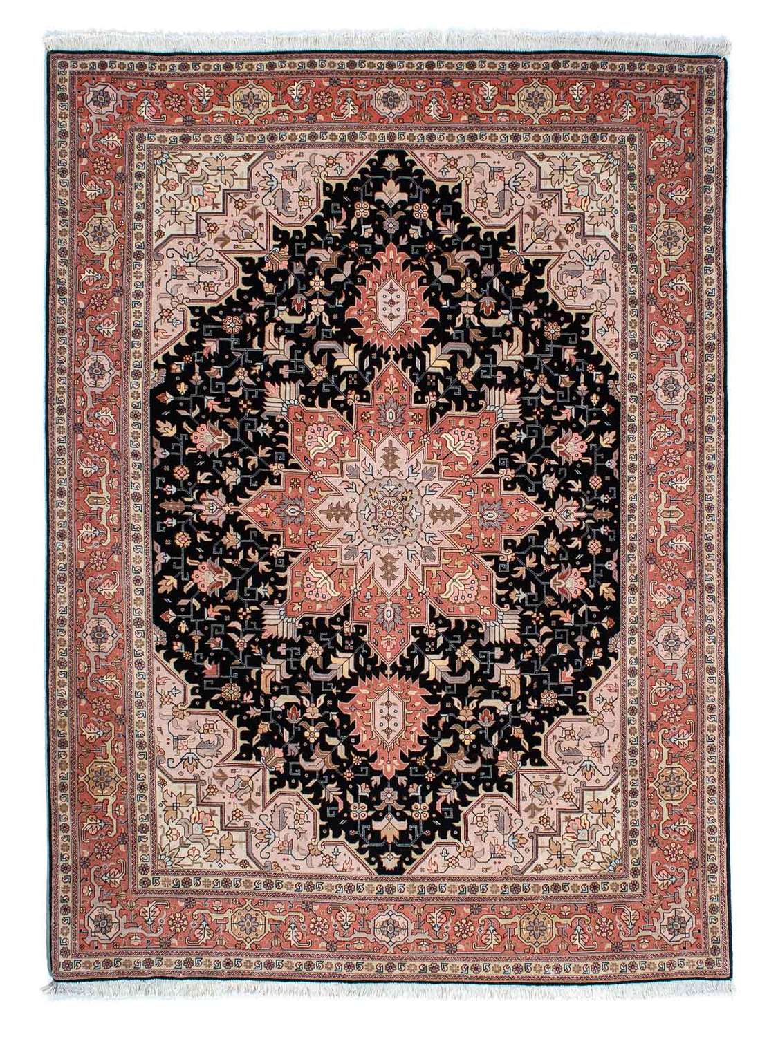 Persisk teppe - Tabriz - Royal - 214 x 151 cm - mørkeblå