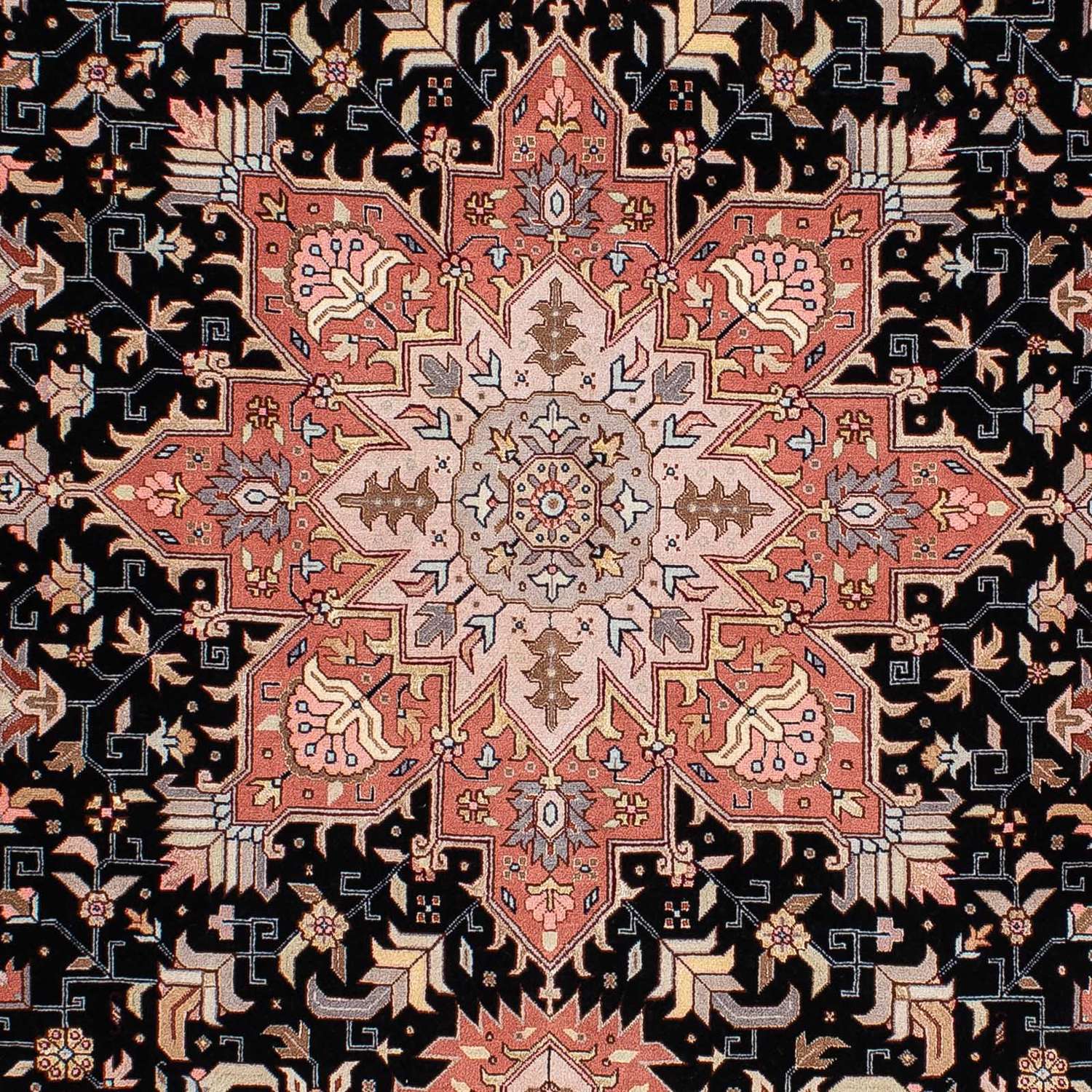 Dywan perski - Tabriz - Królewski - 214 x 151 cm - ciemnoniebieski