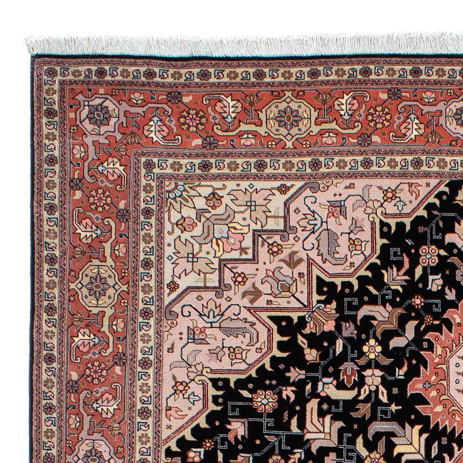 Perský koberec - Tabríz - Královský - 214 x 151 cm - tmavě modrá