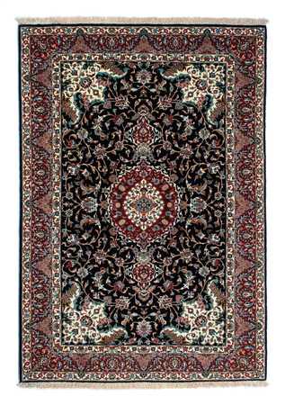 Tapis persan - Ghom - 213 x 141 cm - bleu foncé