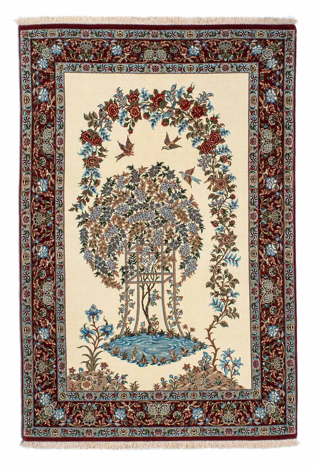 Persisk teppe - Ghom - 207 x 133 cm - beige