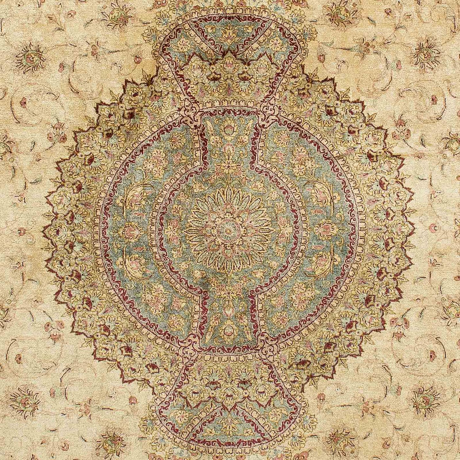 Zijden tapijt - Ghom Silk - Premium - 197 x 131 cm - beige