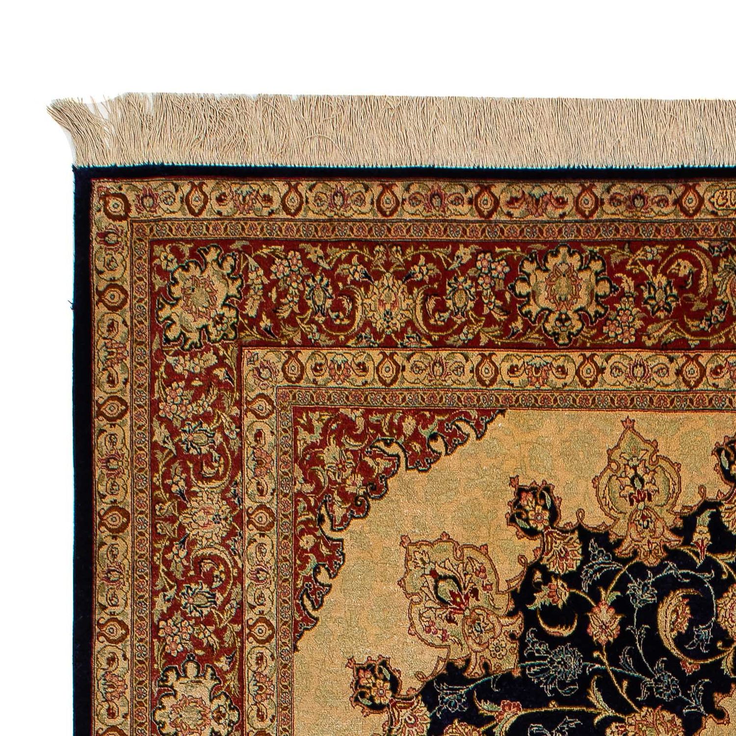 Silk Carpet - Ghom Silk - Premium - 216 x 132 cm - mörkblå