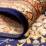 Zijden tapijt - Ghom Silk - Premium - 216 x 132 cm - donkerblauw