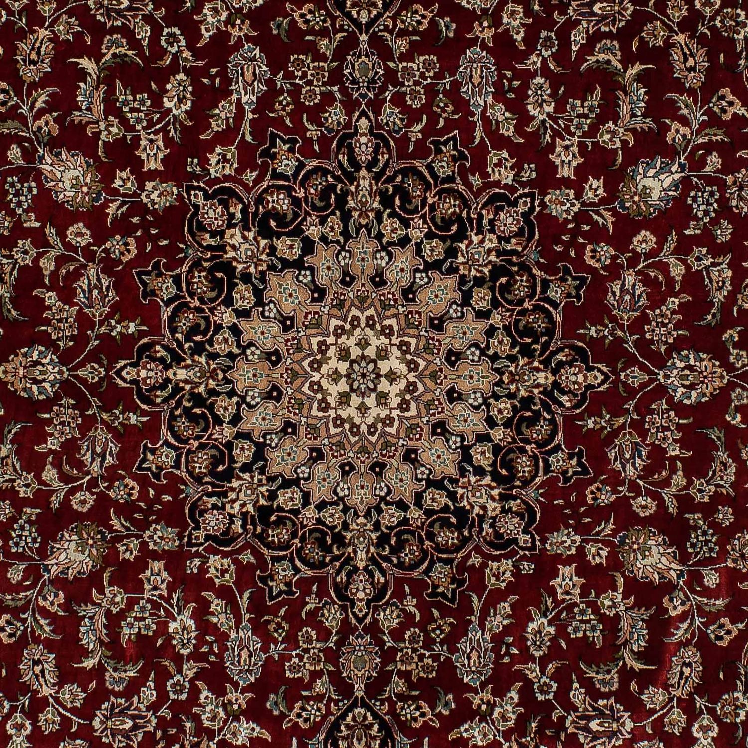 Alfombra de seda - Seda china - 198 x 137 cm - rojo oscuro