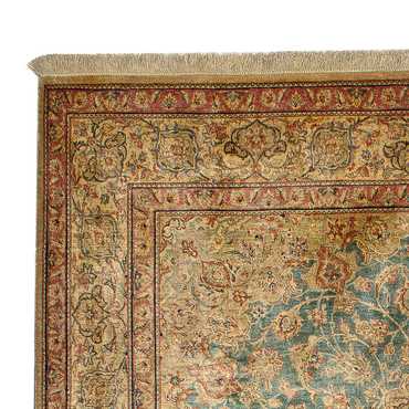 Silk Carpet - Ghom Silk - Premium - 216 x 132 cm - mörkblå