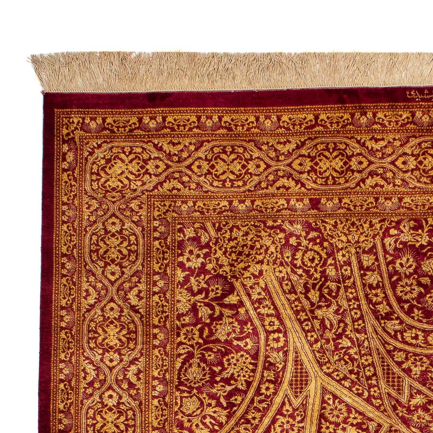 Silk Carpet - Ghom Silk - Premium - 216 x 132 cm - mörkblå