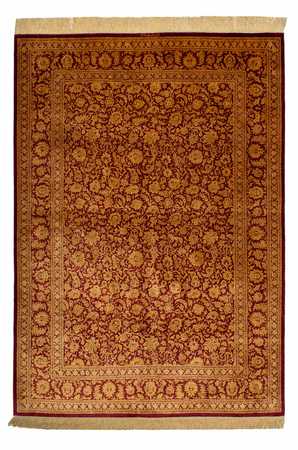 Silk Carpet - Ghom Silk - Premium - 216 x 132 cm - mörkblå