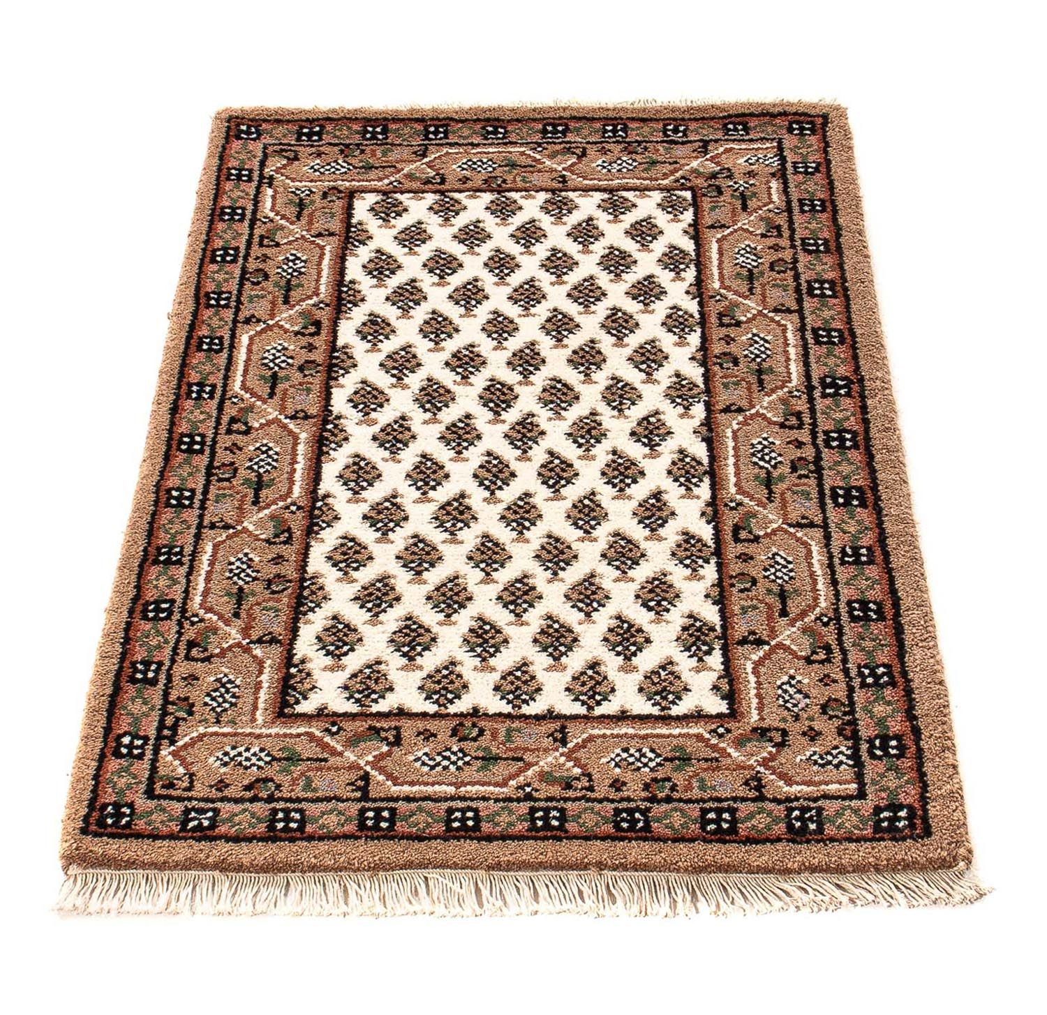 Alfombra de lana - 91 x 61 cm - beige