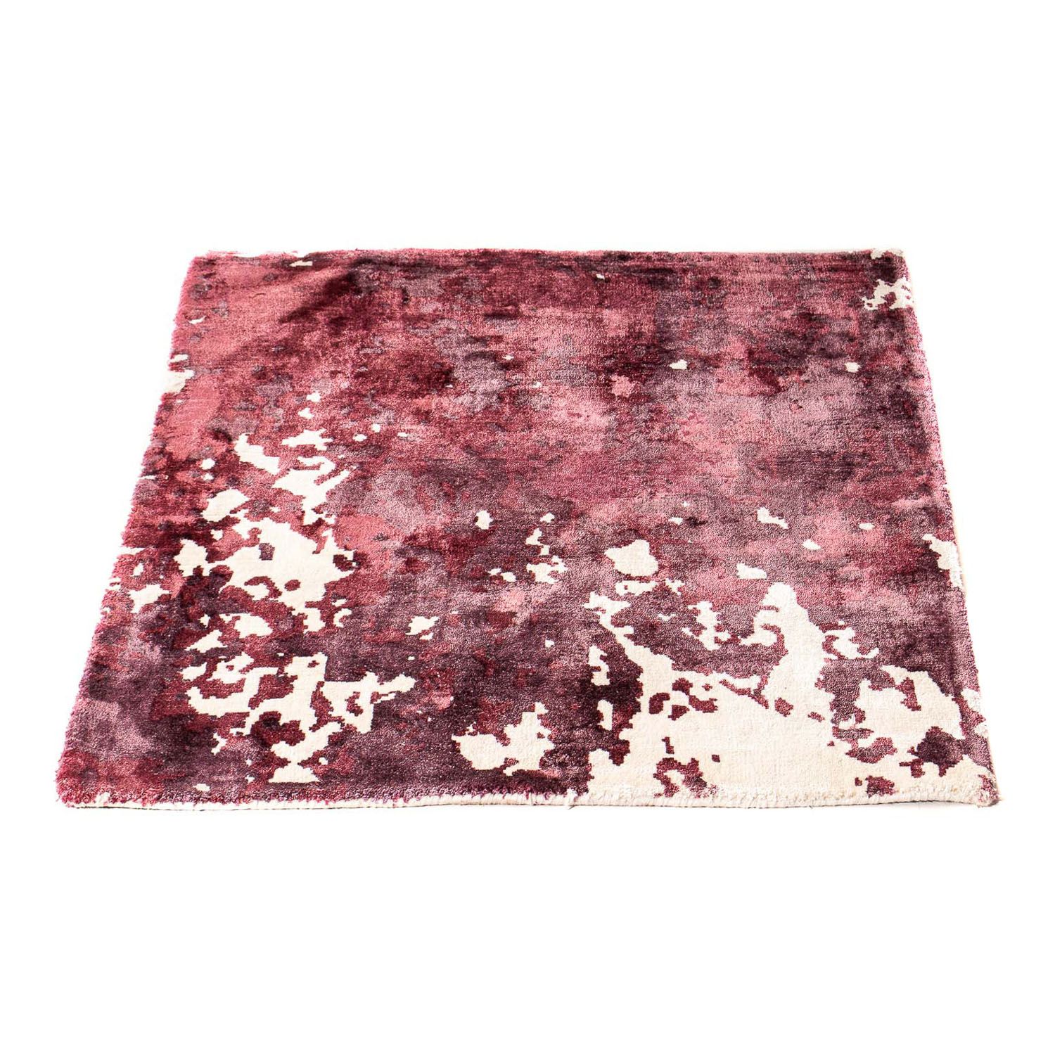 Viskose teppe square  - 70 x 70 cm - flerfarget