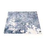 Alfombra de viscosa cuadrado  - 70 x 70 cm - azul