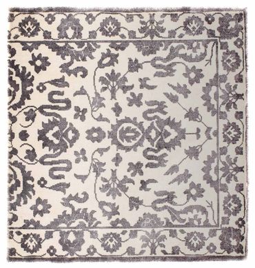 Tapis en viscose carré  - 70 x 70 cm - gris clair