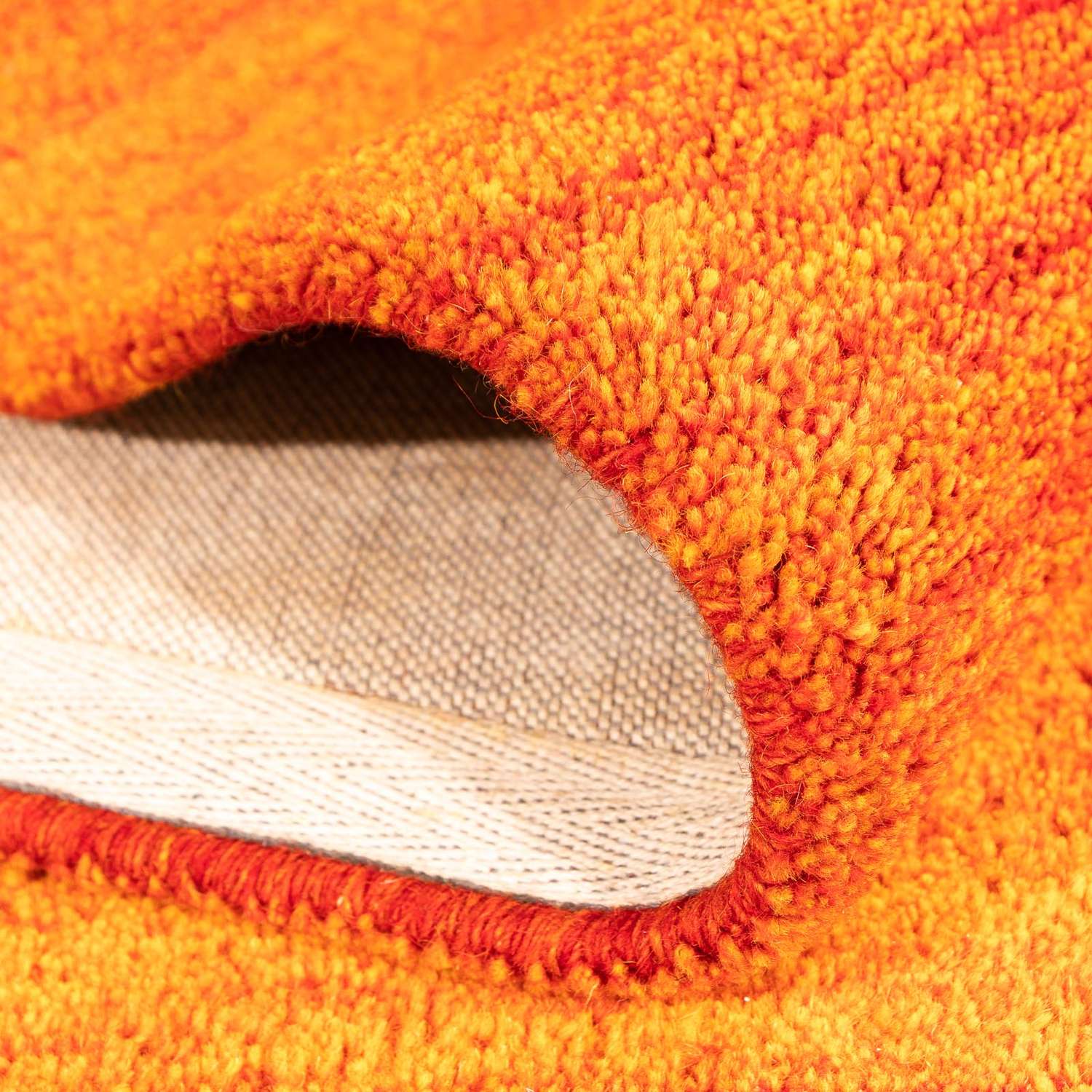 Tapete de lã - 225 x 162 cm - laranja