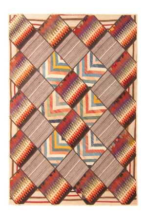 Patchwork Rug - 200 x 150 cm - multicolored