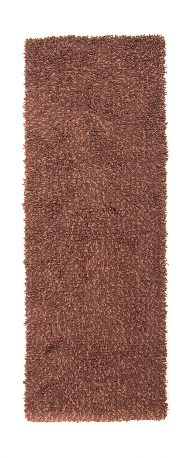 Tapis de couloir Tapis à poils longs - 198 x 70 cm - marron