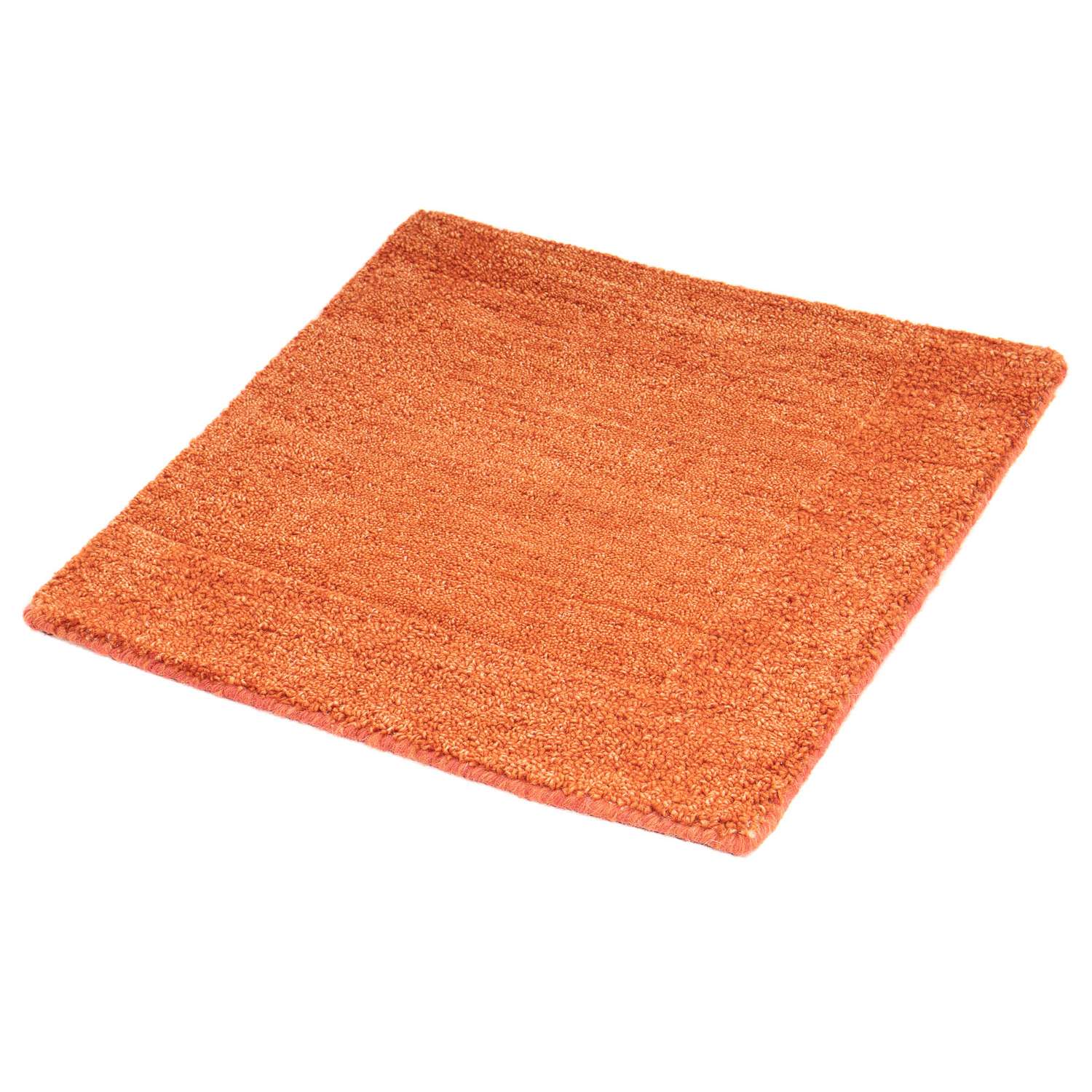 Wool Rug square  - 47 x 47 cm - orange