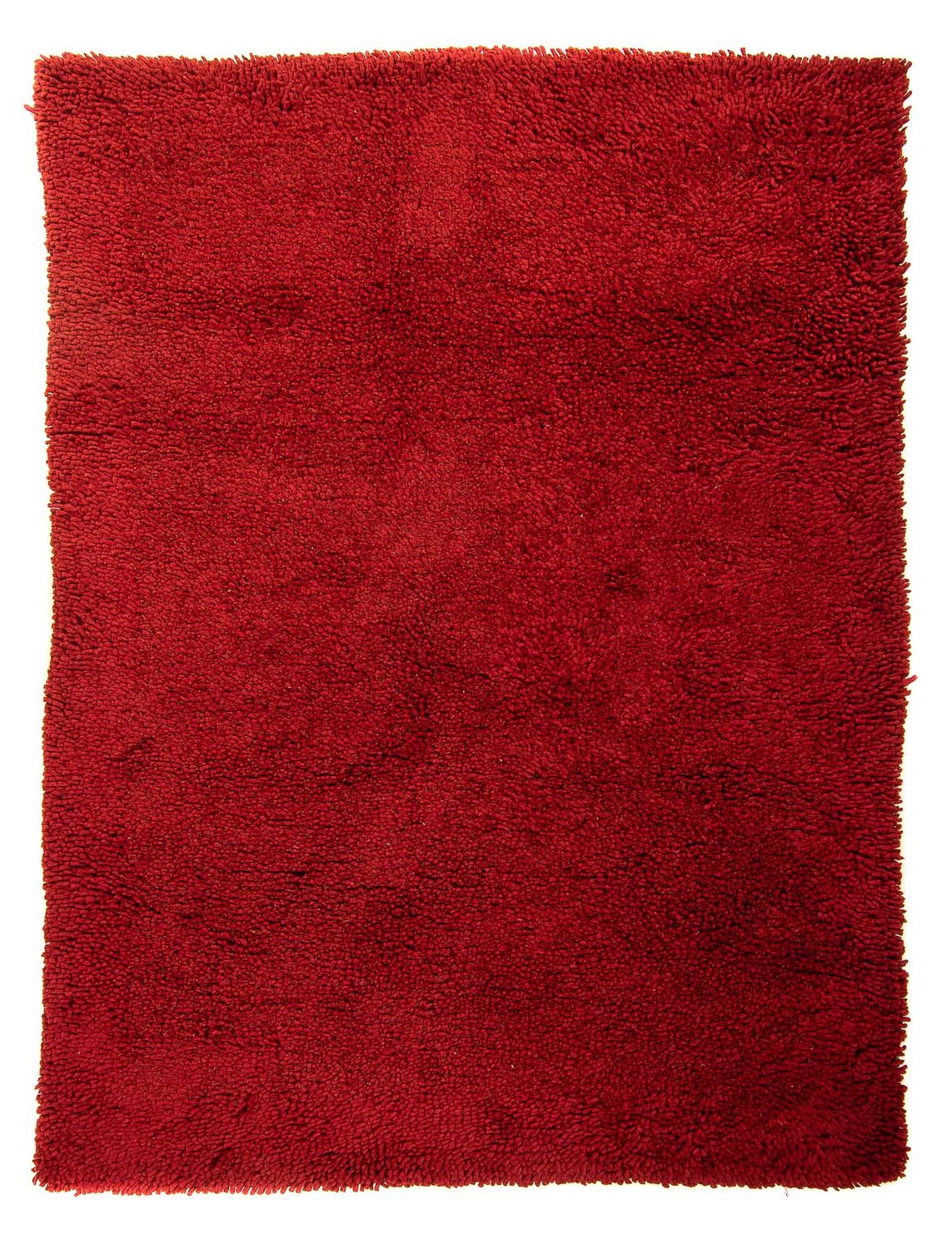 Tapis à poils longs - 217 x 154 cm - rouge foncé