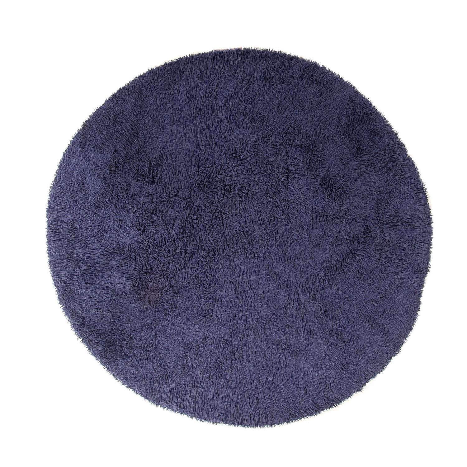 Hoogpolig tapijt rond  - 260 x 260 cm - donkerblauw
