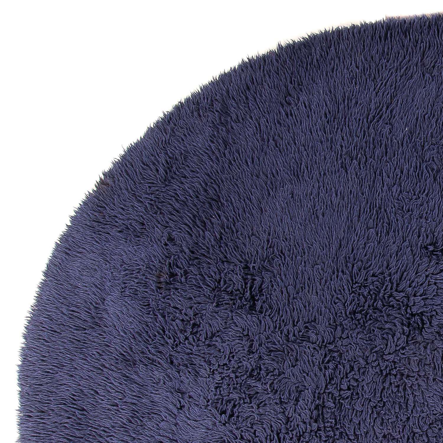 Tapete de pilha alta ronda  - 260 x 260 cm - azul escuro