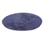 Hoogpolig tapijt rond  - 260 x 260 cm - donkerblauw