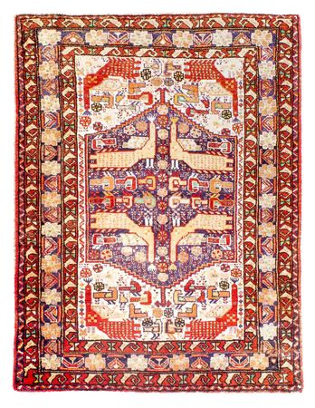 Tapis persan - Nomadic - 89 x 72 cm - multicolore