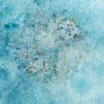 Hedvábný koberec - Čínské hedvábí kulatý  - 187 x 187 cm - světle modrá