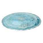Dywan z jedwabiu - jedwab chiński okrągły  - 187 x 187 cm - jasnoniebieski