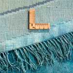 Zijden tapijt - China zijde rond  - 187 x 187 cm - lichtblauw