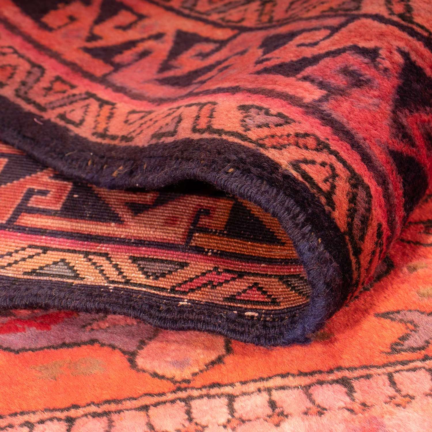 Alfombra de pasillo Alfombra persa - Nómada - 345 x 125 cm - rojo claro