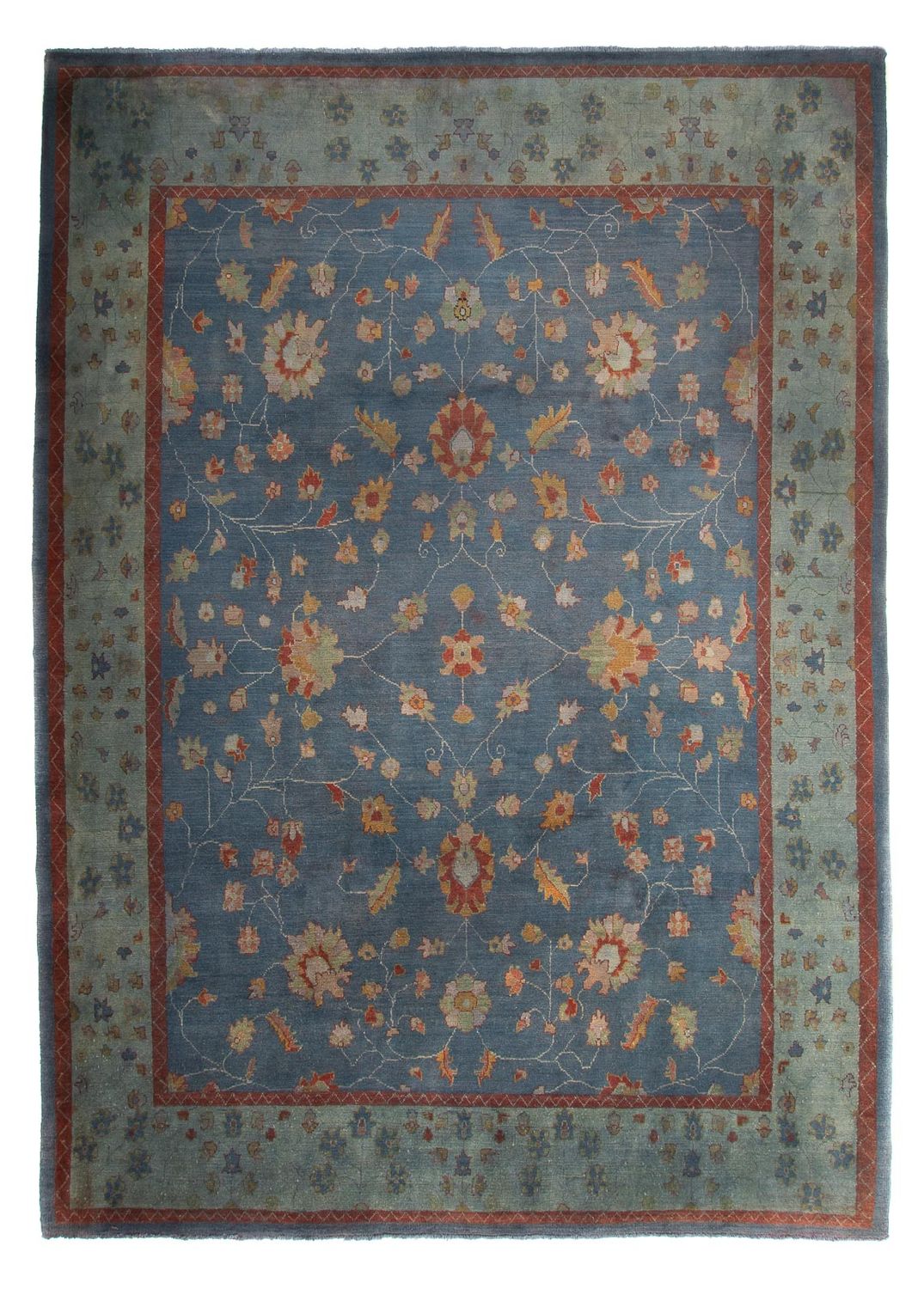 Tapis Ziegler carré  - 267 x 255 cm - bleu