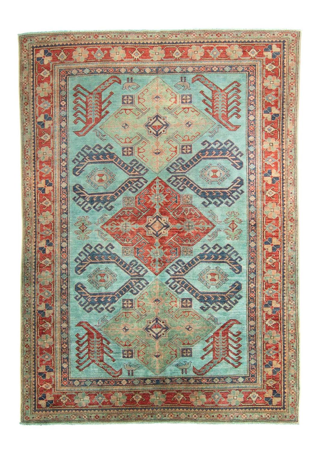 Tappeto Ziegler - Kazak - 267 x 186 cm - blu chiaro