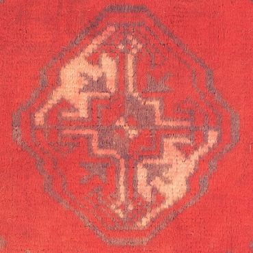 Turkaman Rug - 85 x 67 cm - red