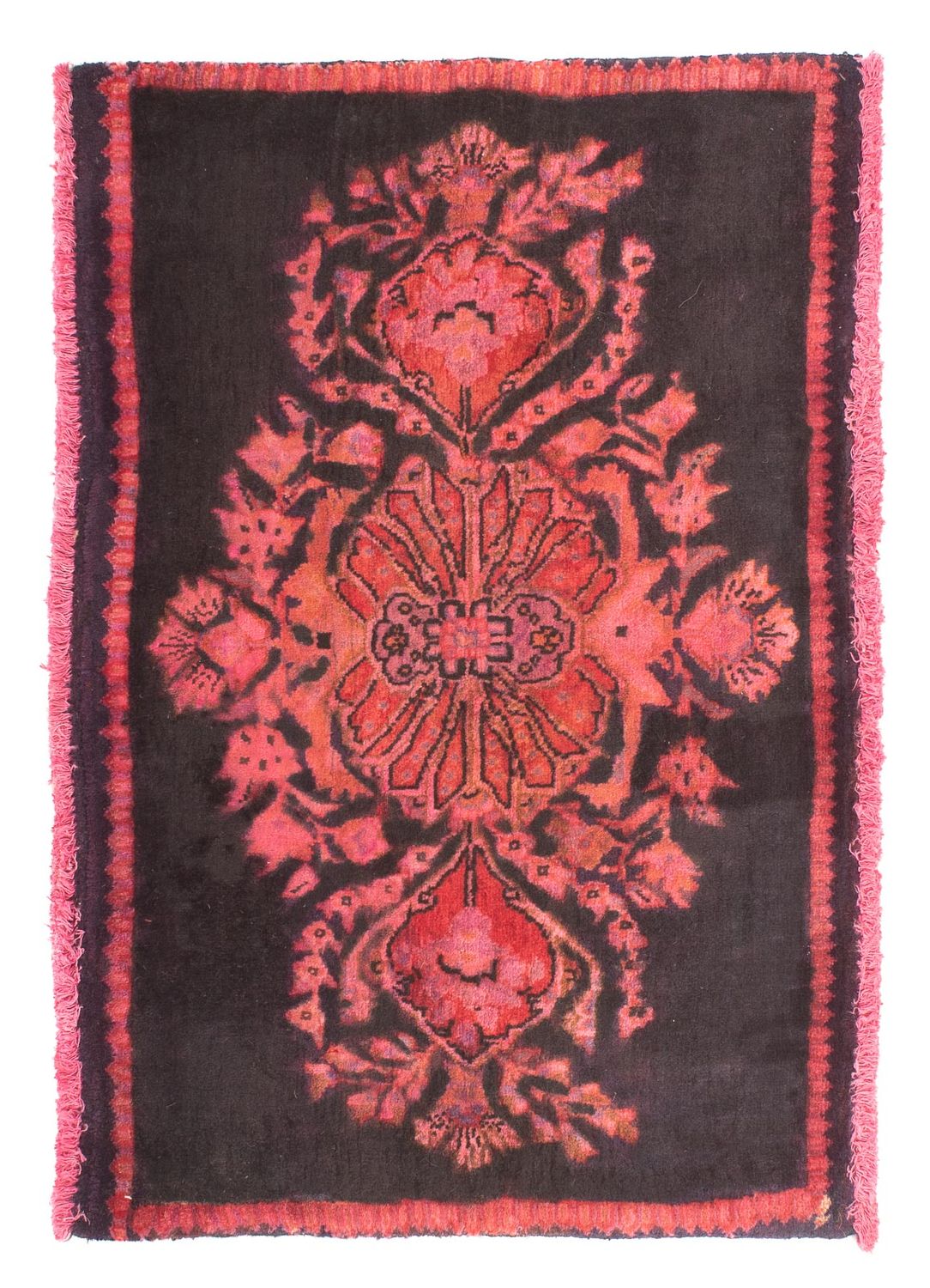 Tapis persan - Keshan - 86 x 55 cm - rouge clair