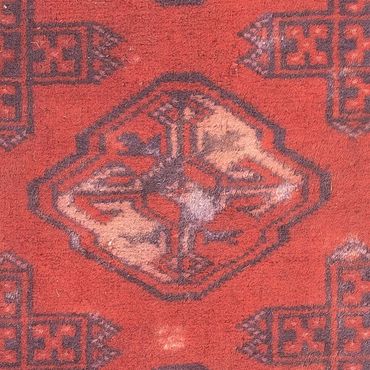 Tappeto Turkaman - 86 x 57 cm - rosso scuro