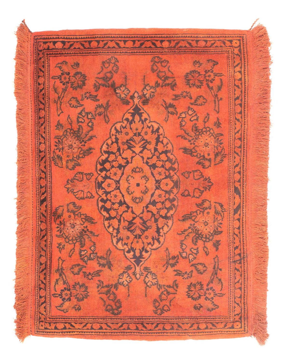 Tapis persan - Keshan - 86 x 62 cm - rouille