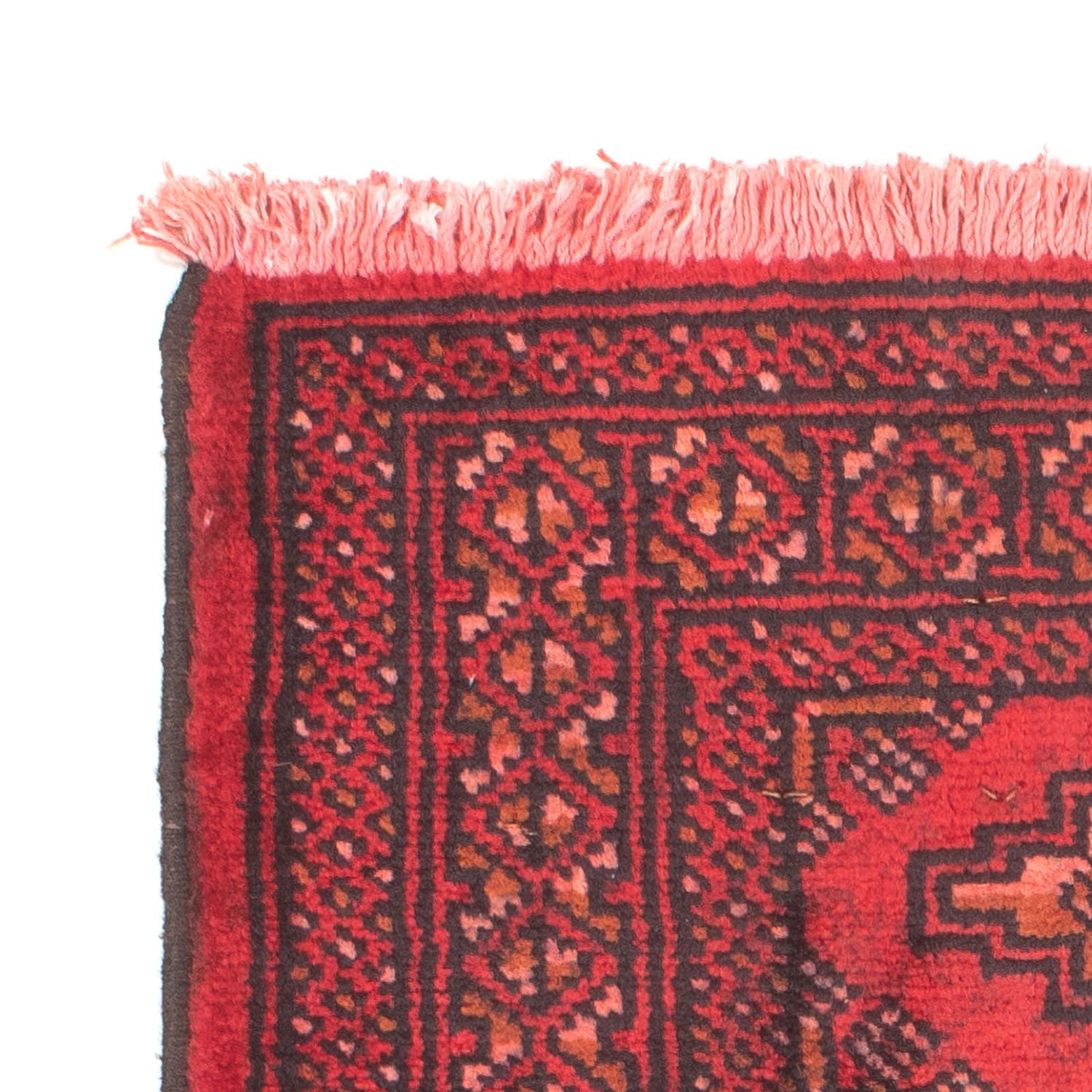 Turkaman Rug - 83 x 62 cm - dark red