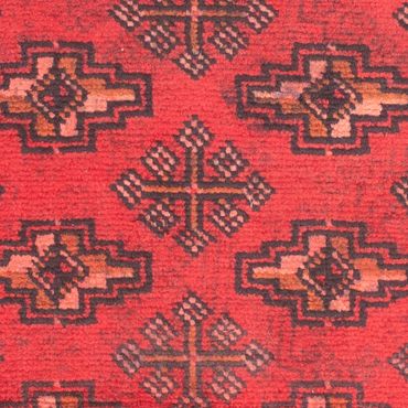 Alfombra Turkaman - 83 x 62 cm - rojo oscuro