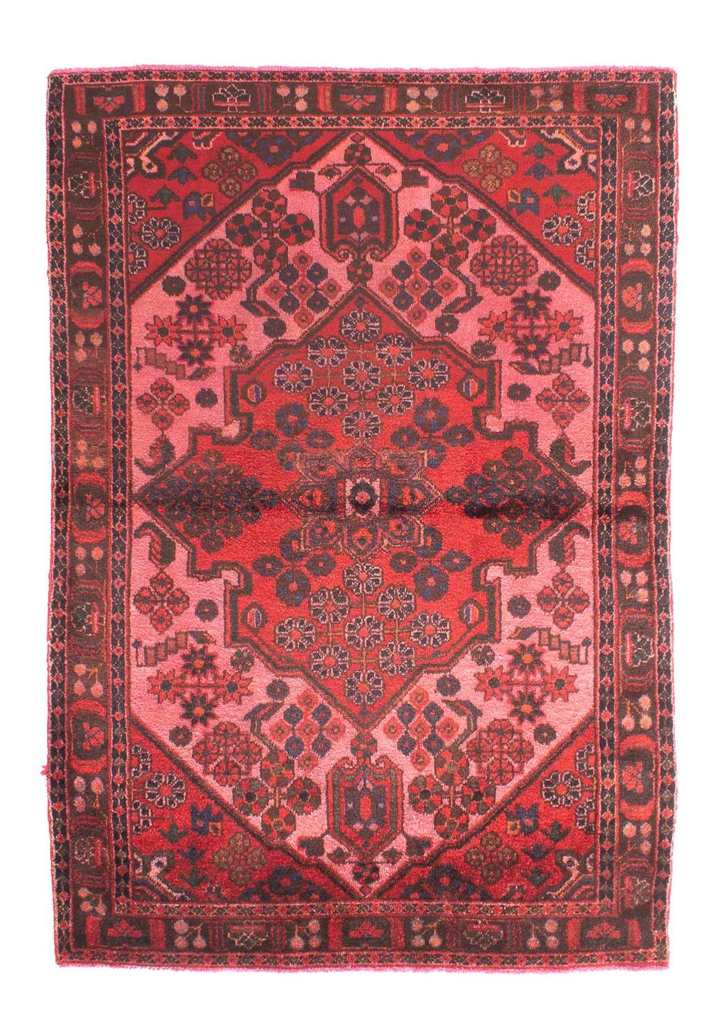 Alfombra persa - Nómada - 162 x 112 cm - rojo claro