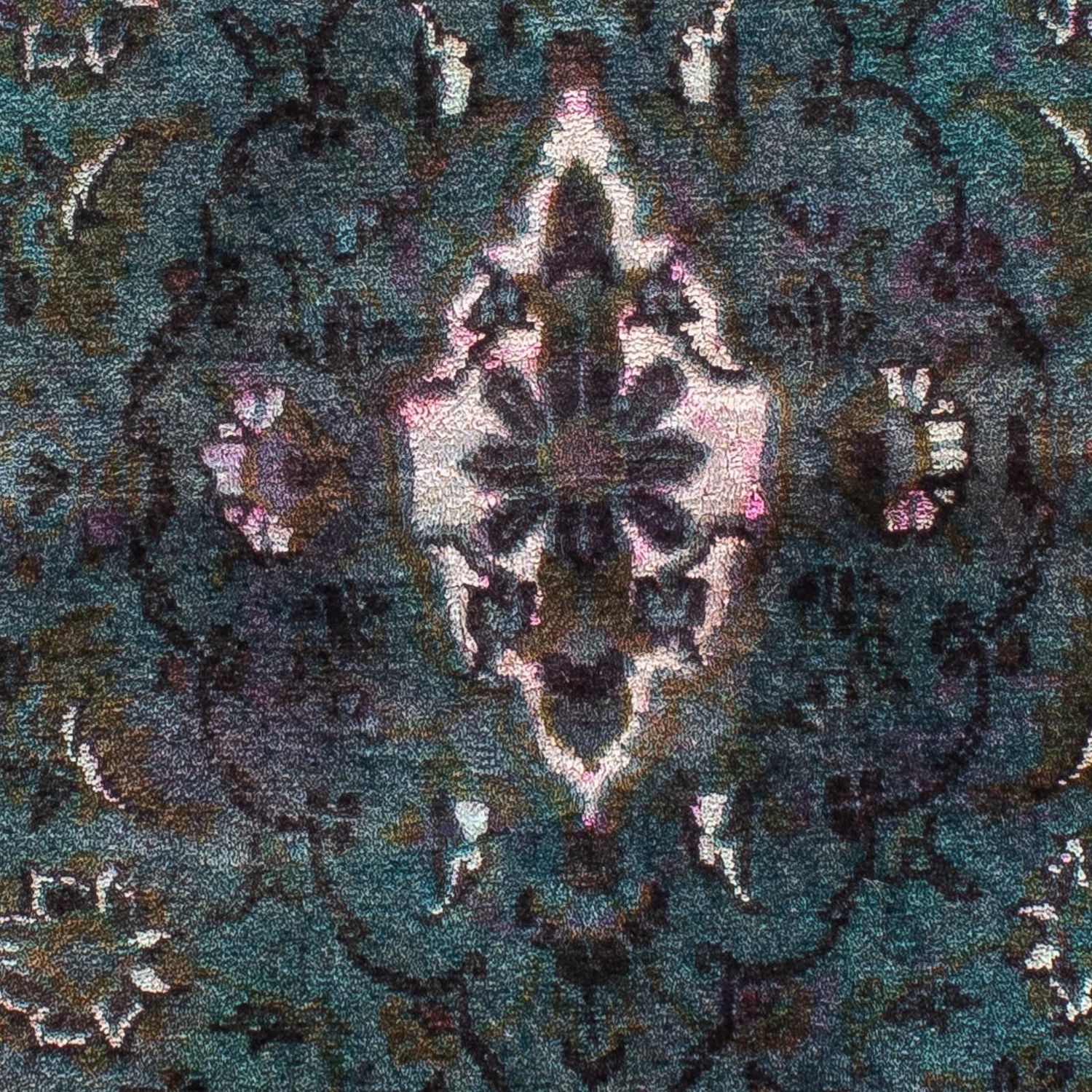 Tapis persan - Keshan - 130 x 63 cm - bleu clair