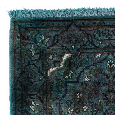 Tapis persan - Keshan - 130 x 63 cm - bleu clair